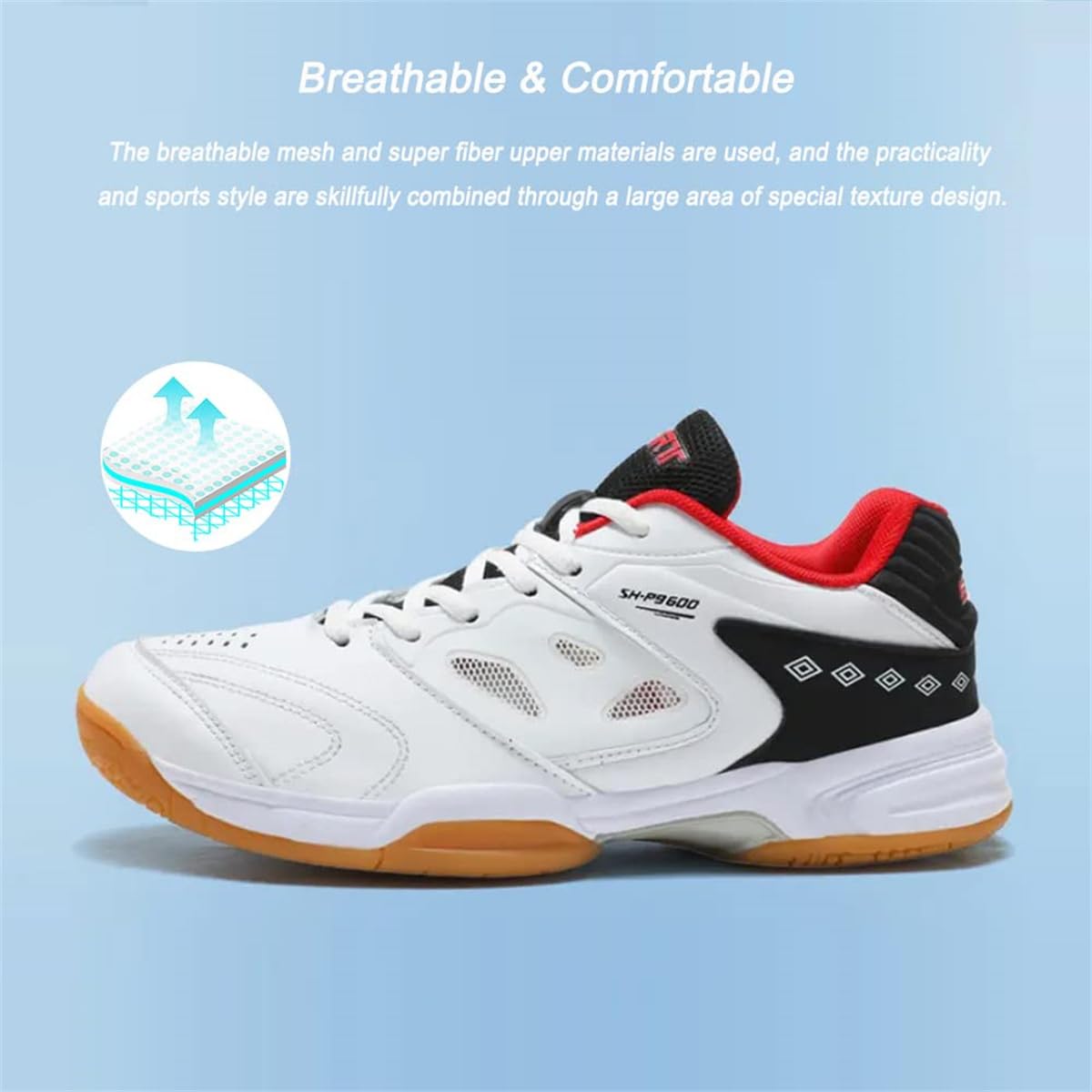 Zapatos Deportivos de Pickleball para Hombres y Mujeres, Zapatillas de Tenis Antideslizantes para Todas Las Canchas, Bádminton, Squash y Racquetball