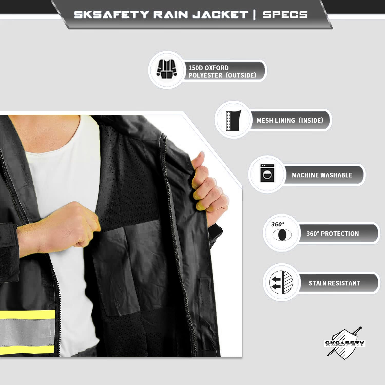 Snapklik.com : SKSAFETY Hi Vis Rain Suits For Men Waterproof, High Vis ...