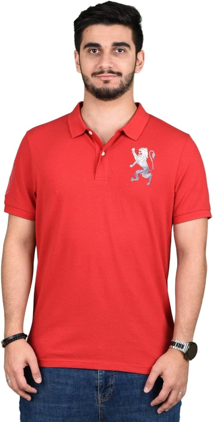 GiordanoMen's 3D Lion Polo
