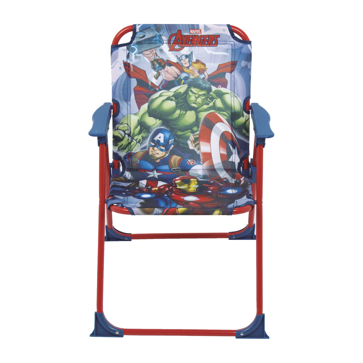 Avengers Chaise Pliante pour Enfant en Métal Dimensions: 38x32x53cm, Tissu, 38 x 32 x 53 cm