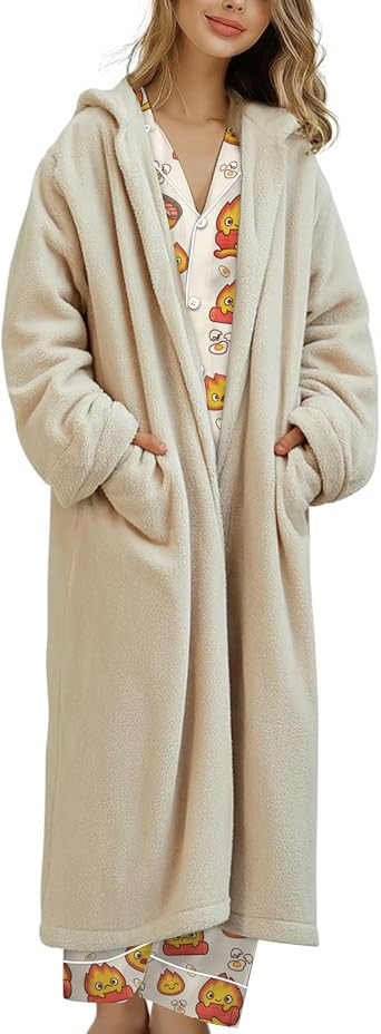 Unisex Pajama Set, Long Sleeve Button-Up Top and Pants, Soft Stretchy Sleepwear for Men and Women