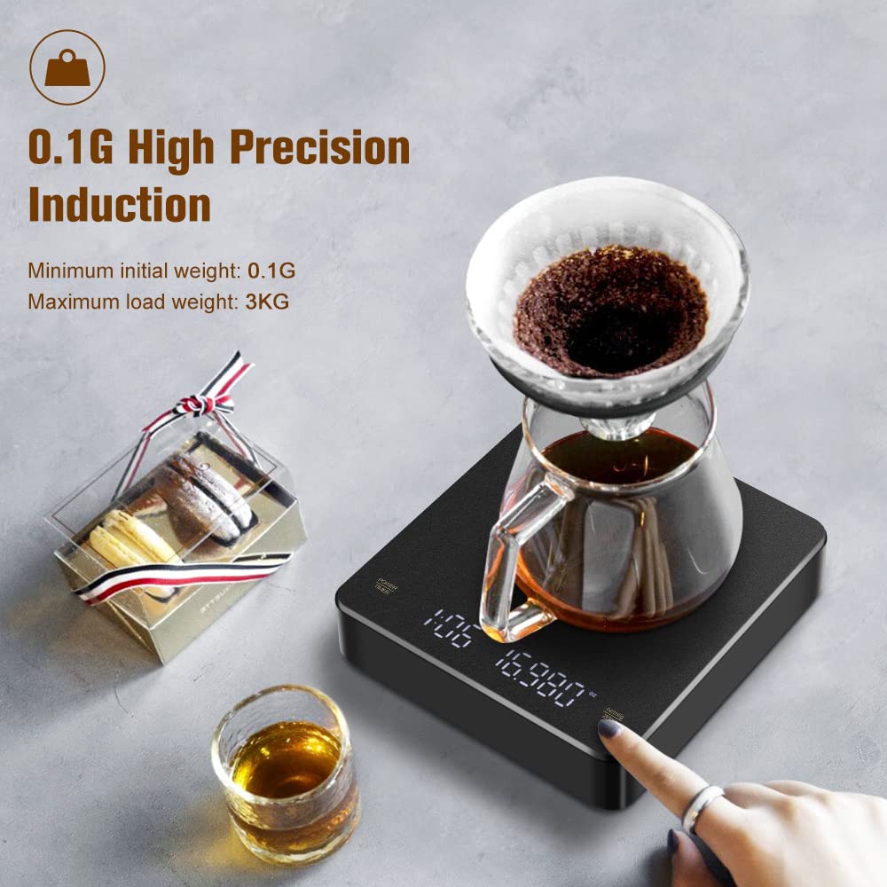 Buy Arrinew Coffee Scale with Timer, Rechargeable Digital Espresso