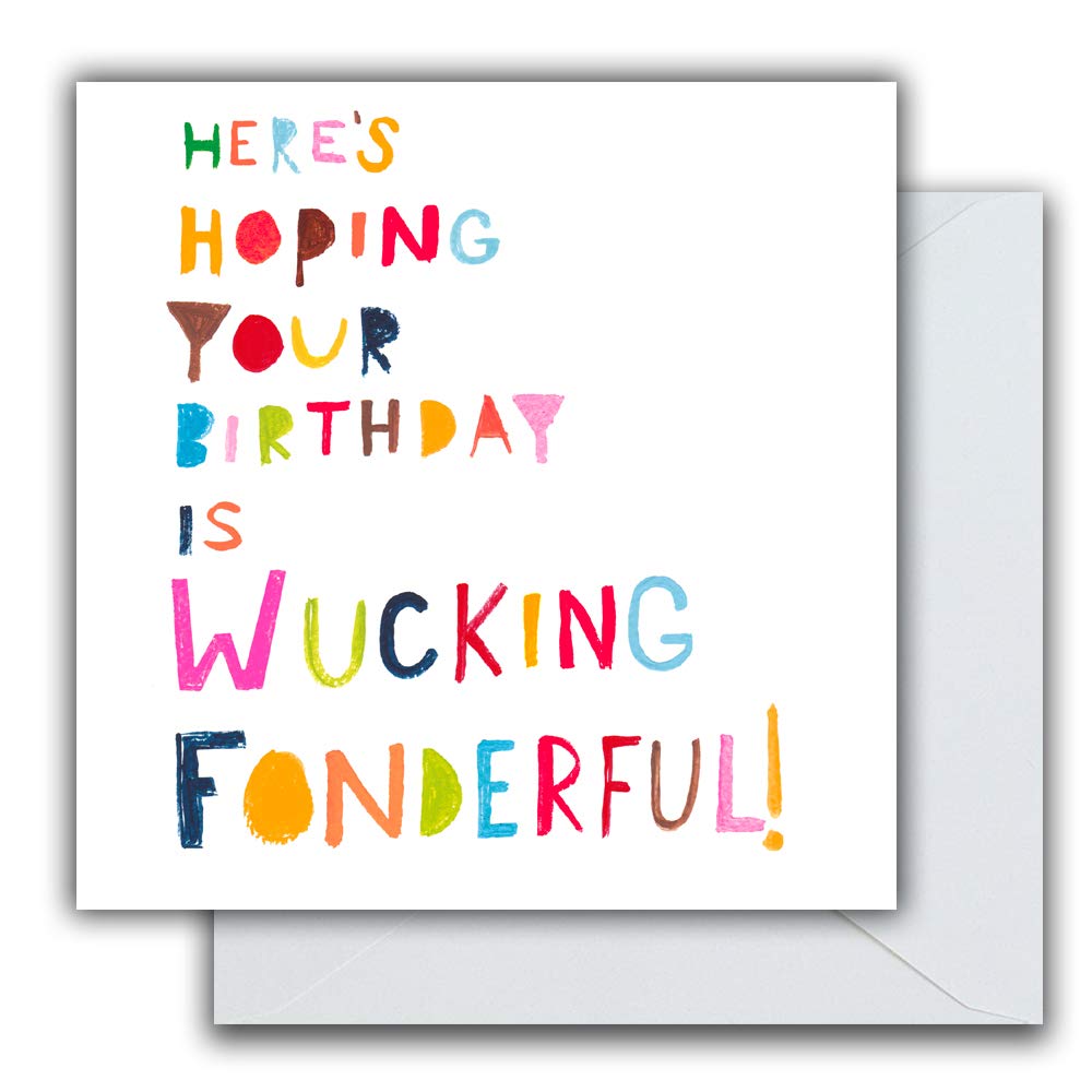 Emotional Rescue Funny Birthday Card, Humorous Card For Birthday, Birthday Card, Wucking Fonderful! Rainbow Greetings Card for Him, For Her, For Them