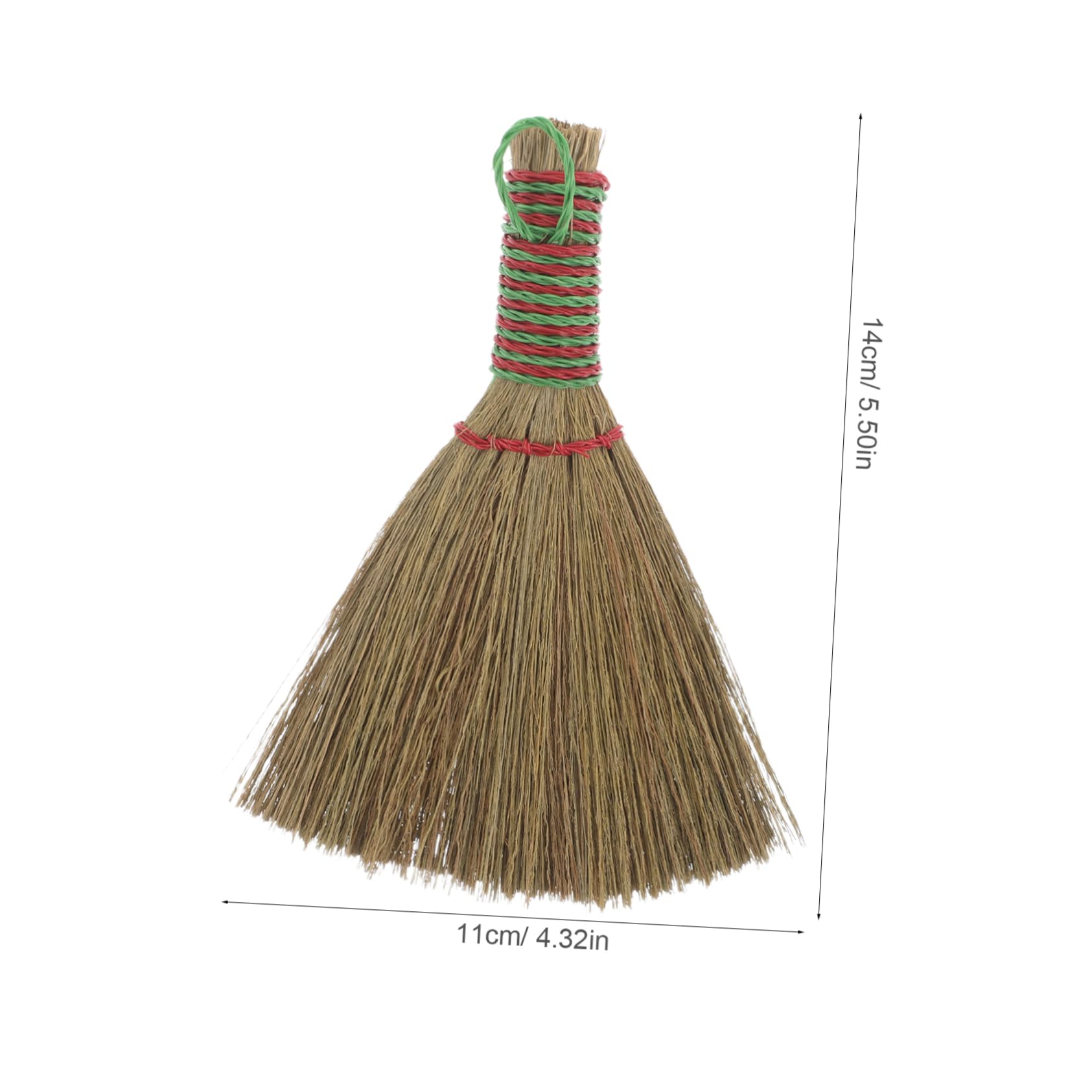 KICHOUSE Handheld Bristle Broom Dust Sweeping Soft Brush Broom Small for Indoor Cleaning