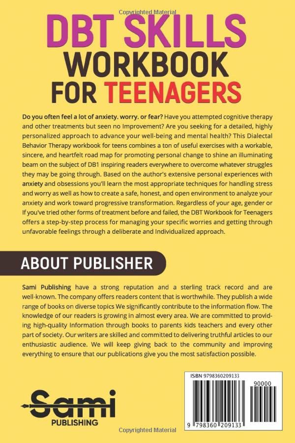 Miniatura 2 de DBT SKILLS WORKBOOK FOR TEENAGERS A Complete Detailed Guide to Manage Stress, Anxiety, and Control Your Emotions