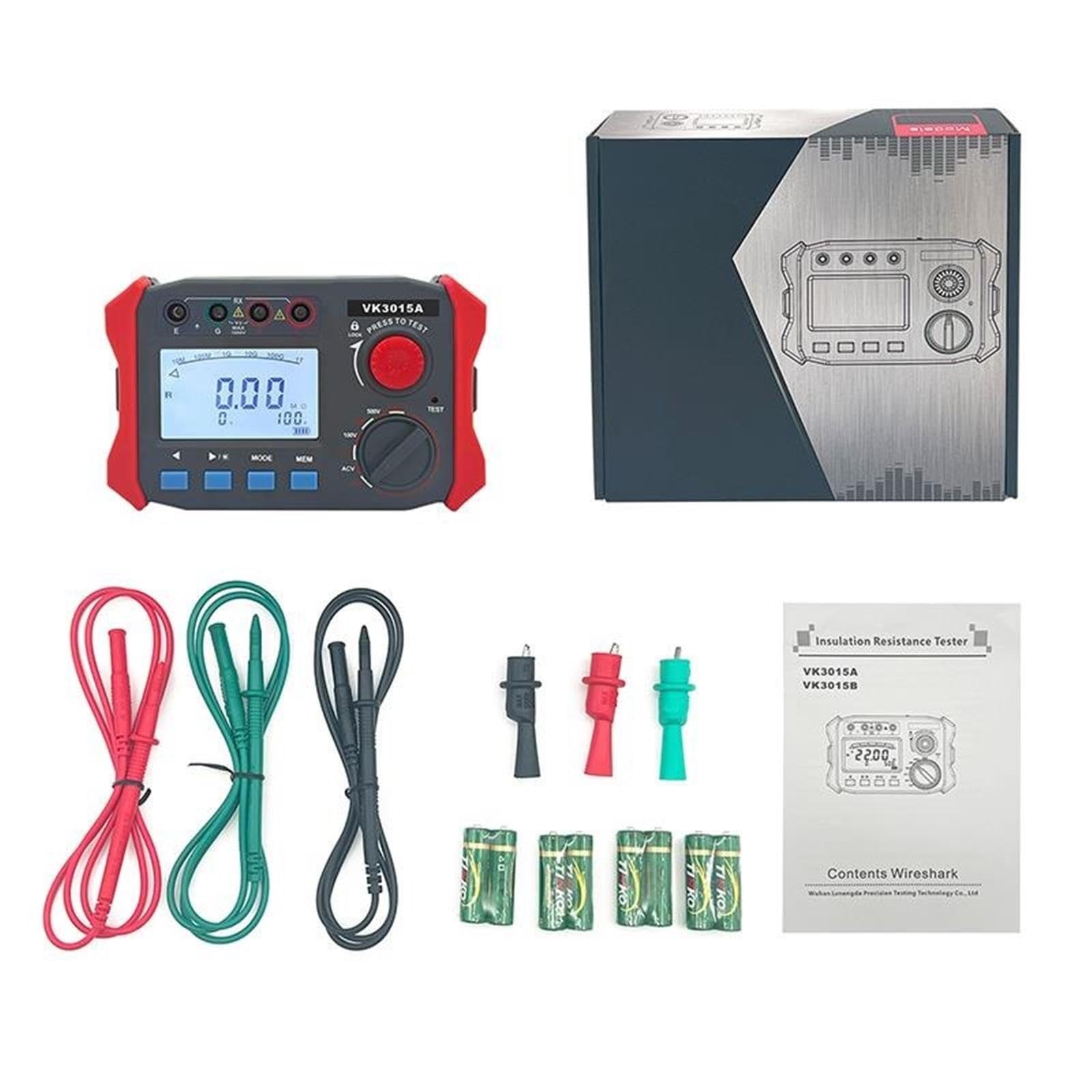 VK3015A Cyfrowy tester rezystancji izolacji 1KV Megaomomierz 1000 V z cyfrowym miernikiem izolacji