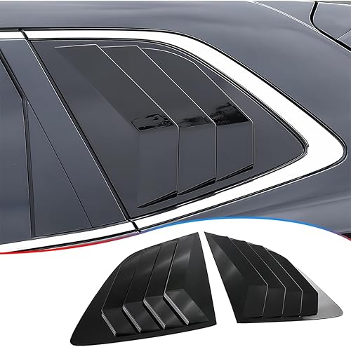 2 persianas para ventana lateral trasera, para Honda CRV CR-V 2023, 2024, 2025, 2026, ABS, color negro brillante, accesorios interiores deportivos