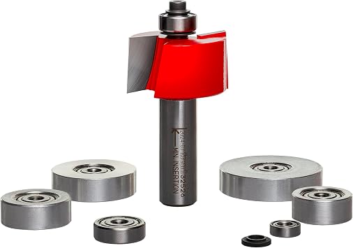 Freud 32-526 flush, 1/8",1/4",5/16",3/8",7/16",1/2" Depth Rabbeting Bit with Bearings