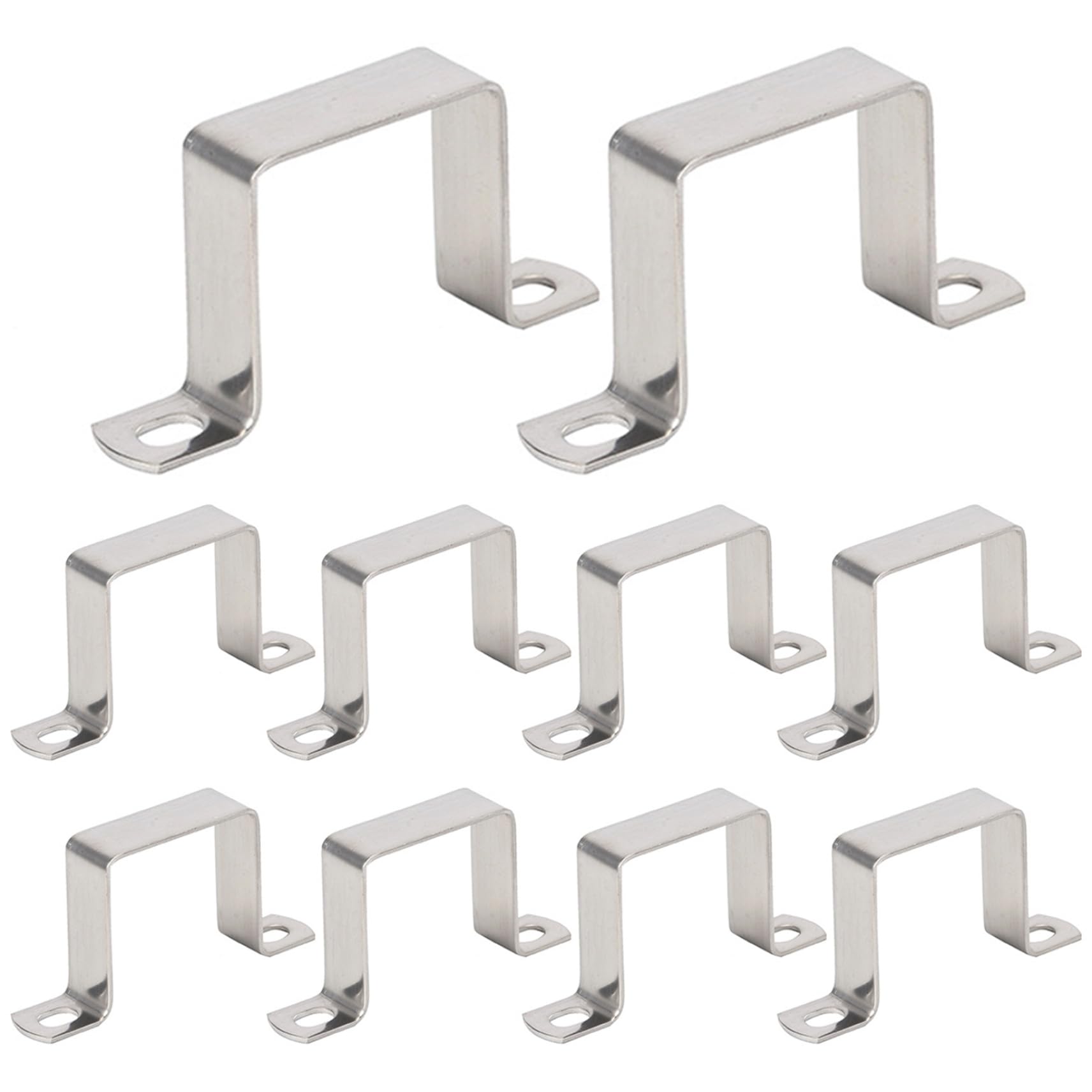 10Pcs Fence Post Brackets, Stainless Steel Fence Panel Clips, Anti Rattle & Anti Corrosion, Suitable for Concrete or Wooden Posts