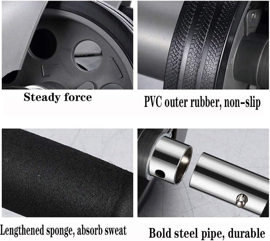 Abdominal Muscle Wheel,Automatic Rebounding Abdominal Wheel Two-Wheel Abdominal Wheel Abdomen Rolling Roller Abdomen Silent Fitness Push-up Wheel