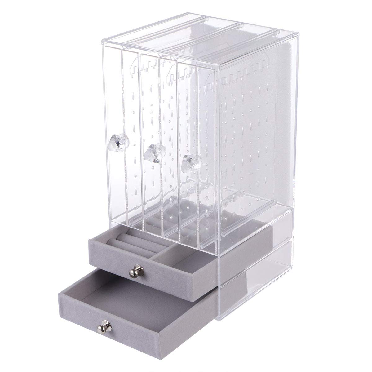 Boîte à bijoux en acrylique transparente pour tiroir et armoire