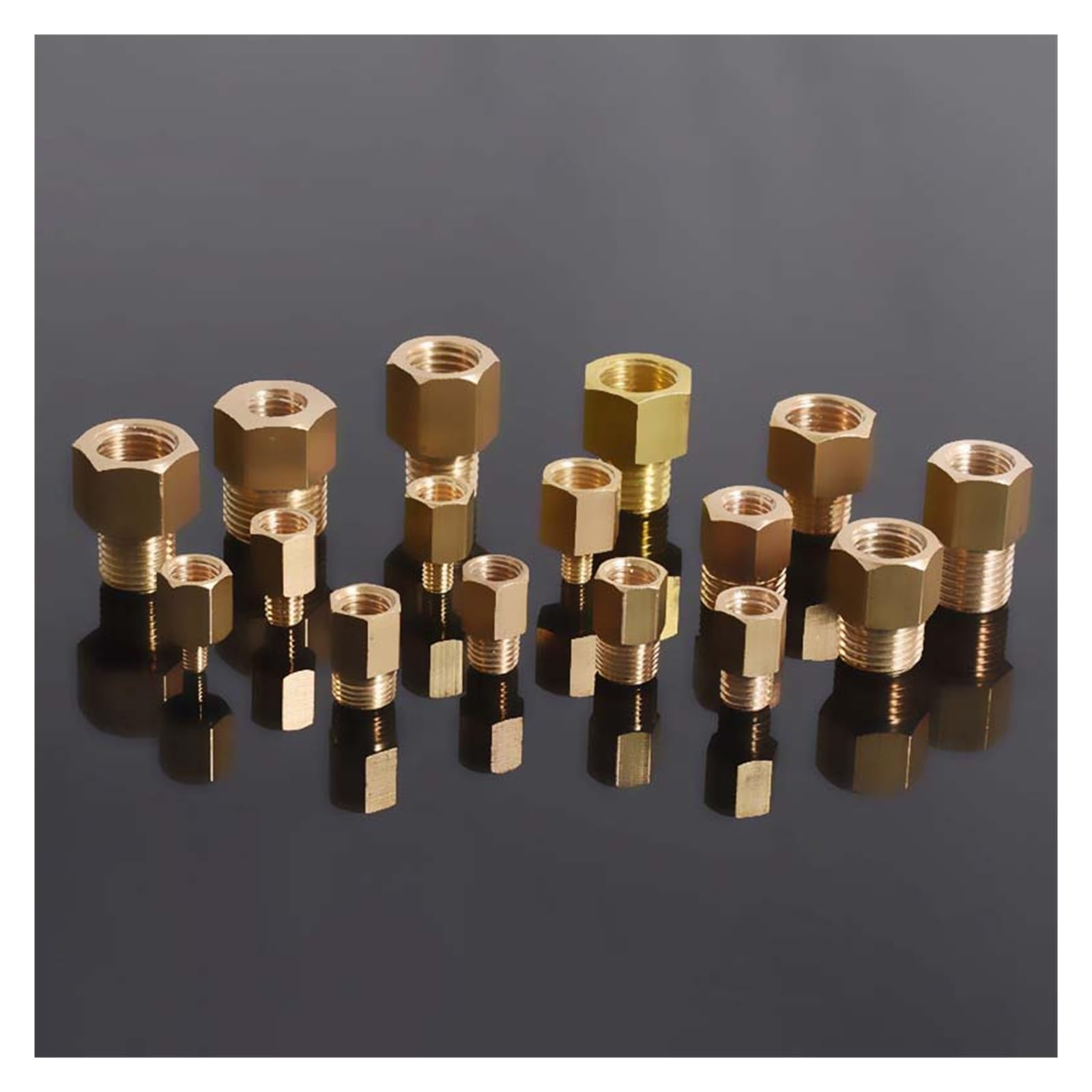 Raccordo in ottone F/M 1/8 "1/4" 3/8 "1/2" 3/4 "BSP Filettatura femmina-maschio Connettori for tubi in ottone Accoppiatore Adattatore Giunto filettato(G2-G1-1I2)