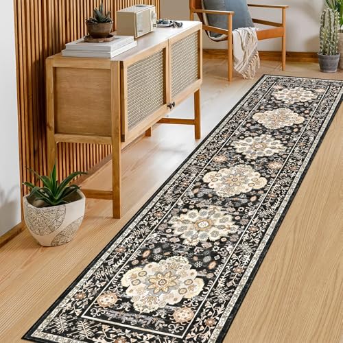 Pauwer Boho Hallway Runner Rug 2x8 Washable Entryway Area Rugs Non Slip Farmhouse Vintage Floor Mat Carpet Runner for Hallways Laundry Room Kitchen Bathroom Bedroom