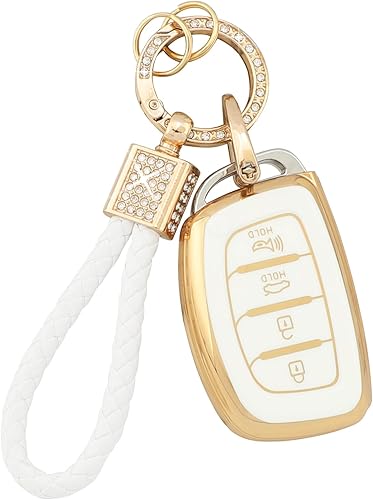 Miniatura 9 de PIFOOG Funda para llave de coche Hyundai Elantra Palisade 2023 2022 2021 2020 con 5 botones para llaves de coche, funda protectora de carcasa para
