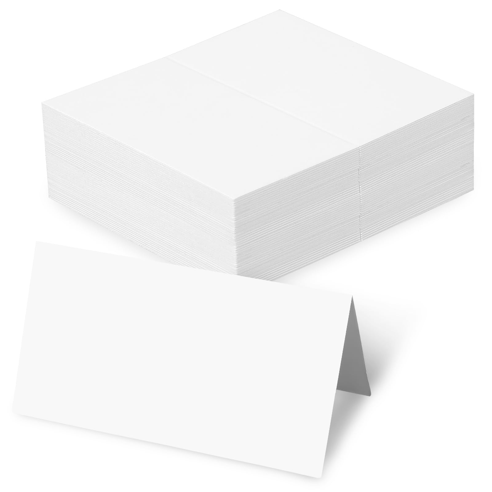 Name Cards for Table Setting 50Pack Blank Fillable Banquet Seat Tents for Weddings Escort Cards Placecards 3.9" x 3.5" (Folded) for Wedding Table Dinner Parties