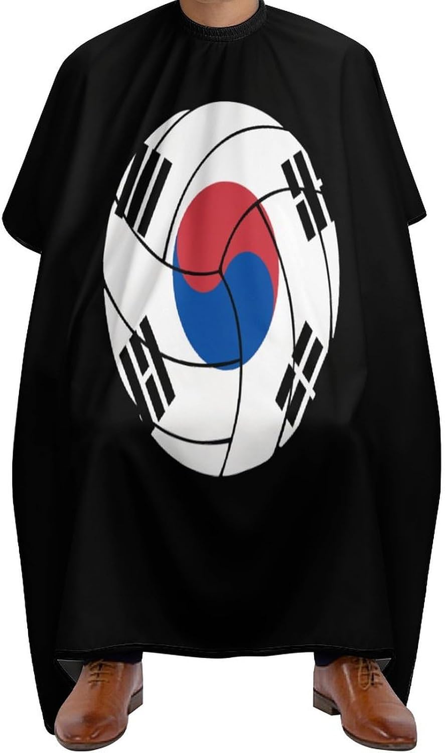 South_Korea Flag Volleyball Barber Cape Professional Hair Cutting Apron Hairdresser Cape for Men Women