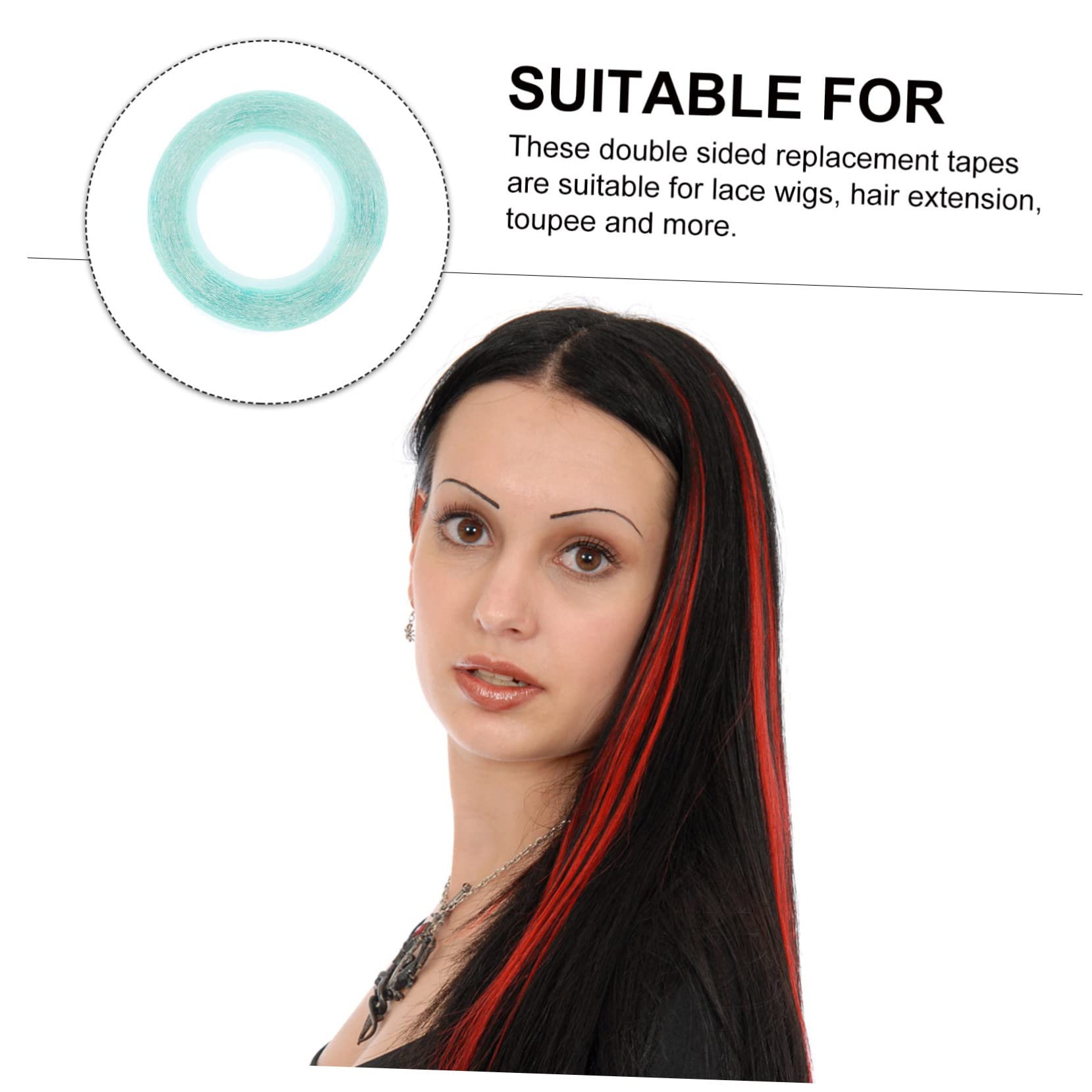 Angoily 4 Rolls Double-Sided Hair Extension Tape for Invisible Clips Human Hair Supplies