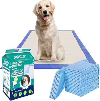 Discount Seller Large 50-Pack Disposable Puppy Training Pads, 60x60cm, Super Absorbent, Multi Layered, Leakproof, Odour Locking, Anti-Slip, Quick Dry Dog Training Pads