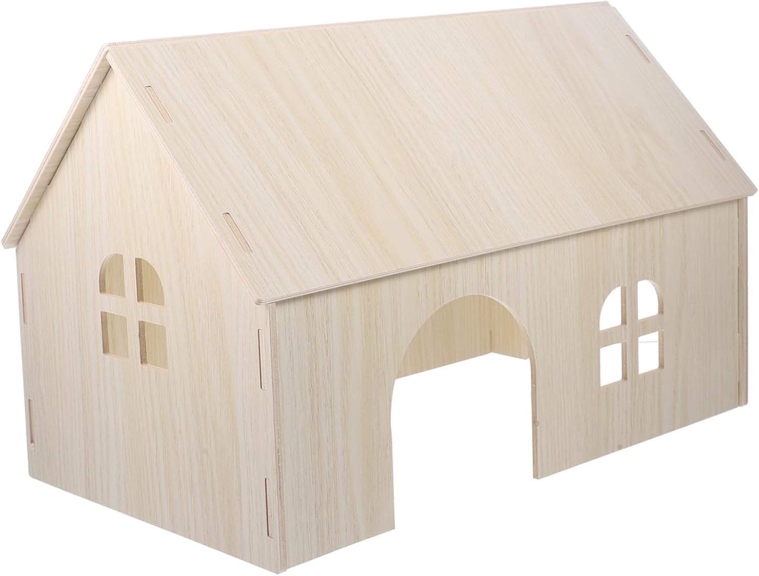 LIOOBO Large Wooden House for Guinea Pig Hamster Rabbit Squirrel Hideout Pet Wooden Nest Exercise Toy