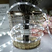 Vista 5 de luces de cuerda LED de 100 pies, luces de cuerda blancas de 720 LED para exteriores, luz de cuerda conectable, luces de cuerda para interiores