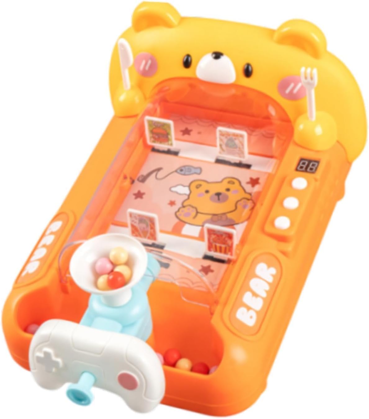 Children Pinball Machine Marbles Game Machine Pinball Play Game Toy for Preschool, Bear