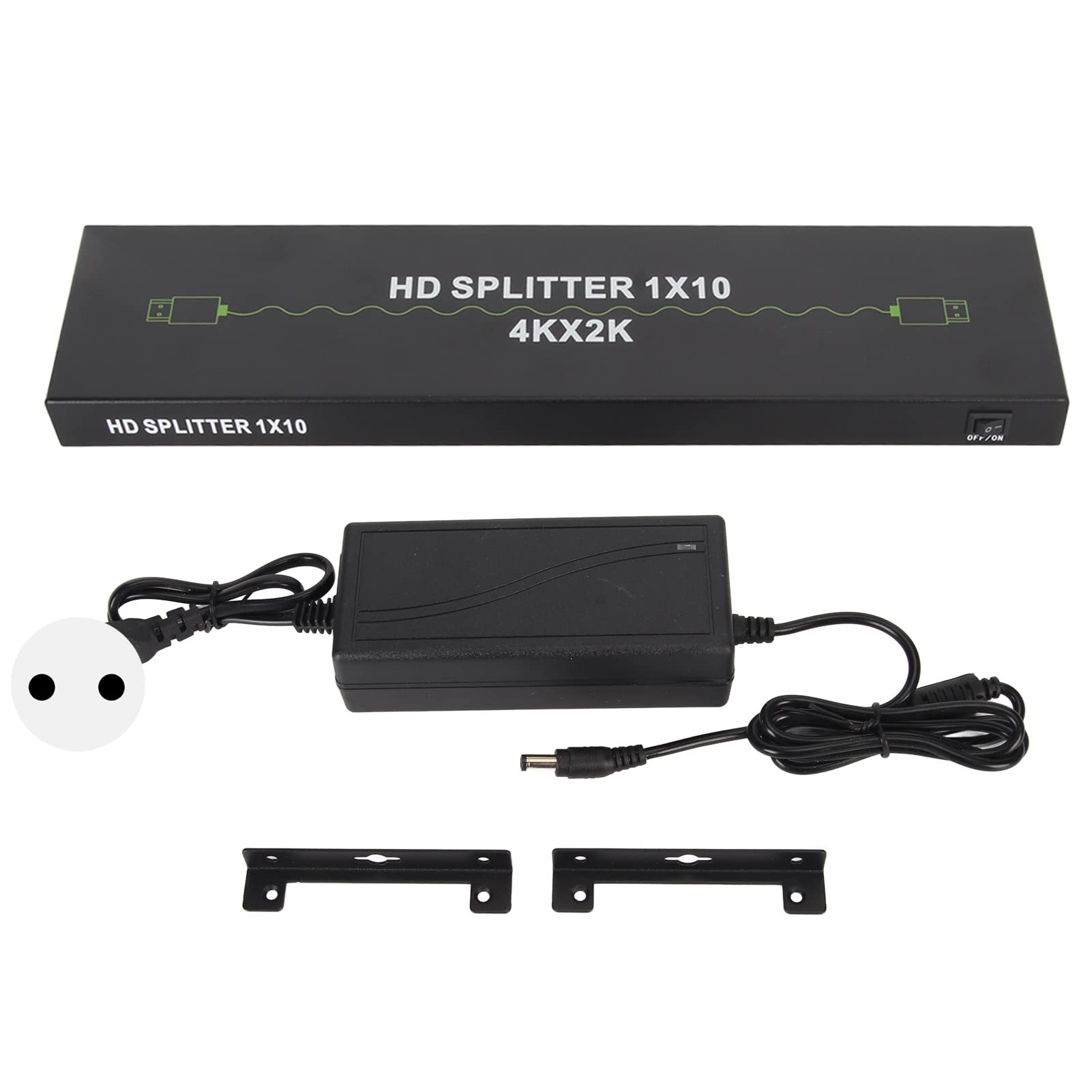Répartiteur HDMI 1 en 10 Sorties, Répartiteur HDMI 4K pour 10 Moniteurs Dupliqués ou Miroir Uniquement, Répartiteur HDMI 1x10 Amplificateur 1 à 10 pour PC (Réglementation