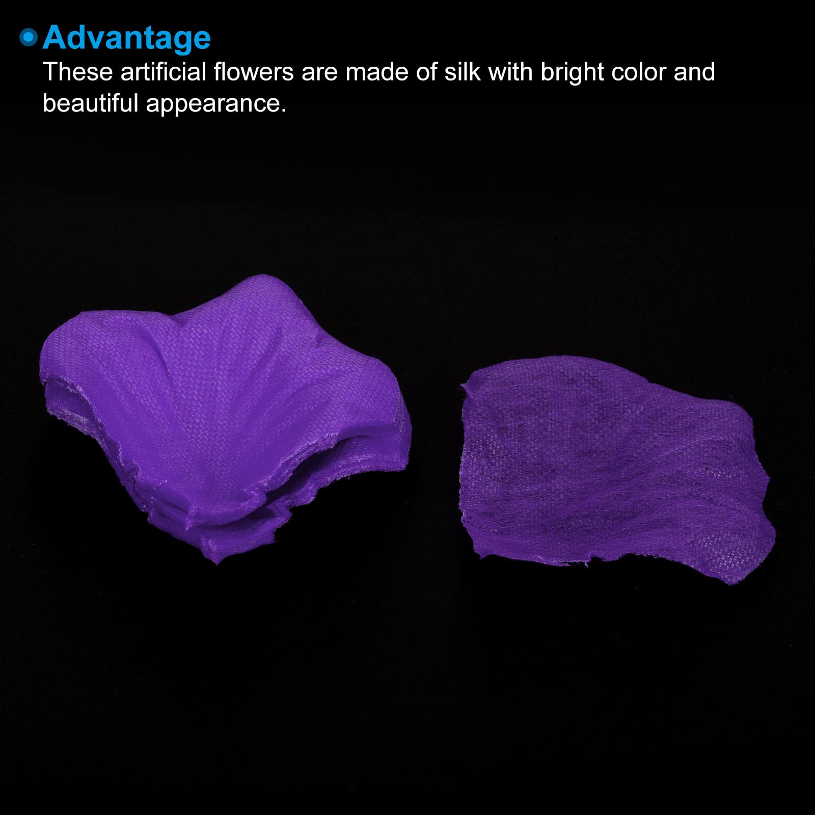 PATIKIL Artificial Rose Petals, 1200Pcs Fake Flowers Silk Petal Decoration Supplies for Romantic Night Wedding Party Event Decor Violet - Image 4