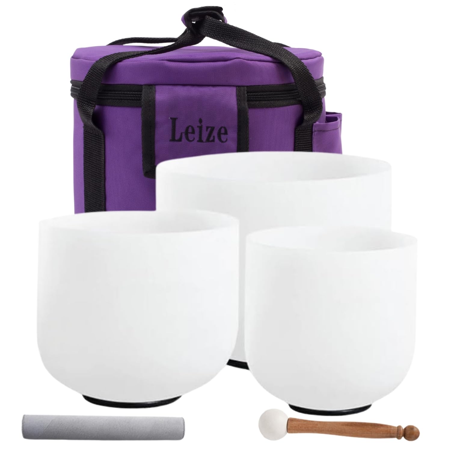 Amazon.com: Leize Crystal Singing Bowl Tuned Quartz with Suede