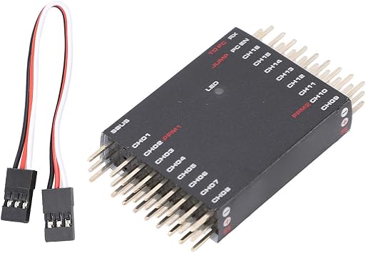 16 Channel SBUS to PWM PPM Decoder, Full Output Support Computer Side Settings Converter Receiver Signal Transverter for Futaba, Frsky with a Three Pin Connection Wire, Made of