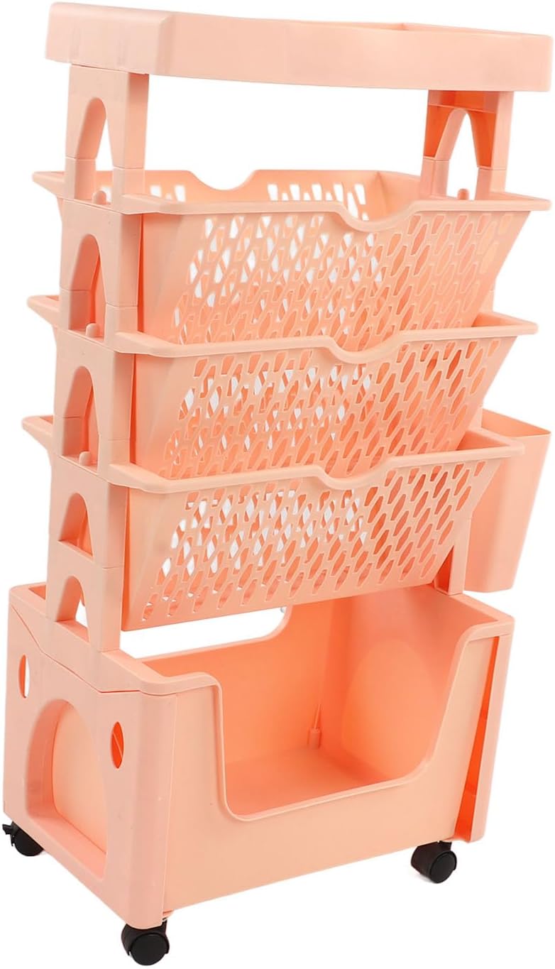 Amazon.com: Movable Book Rack, Movable Bookcase Multifunctional Large ...