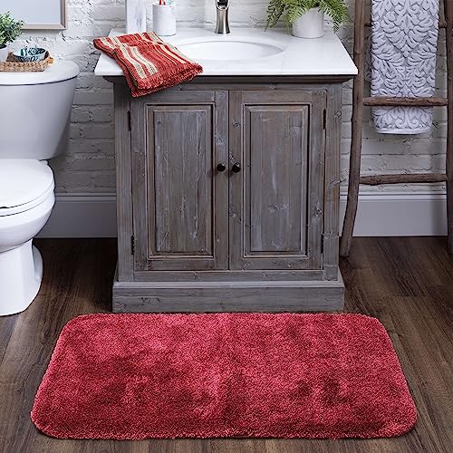 Mohawk Home Goliath Machine Washable Bath Mat 24" x 40" Berry