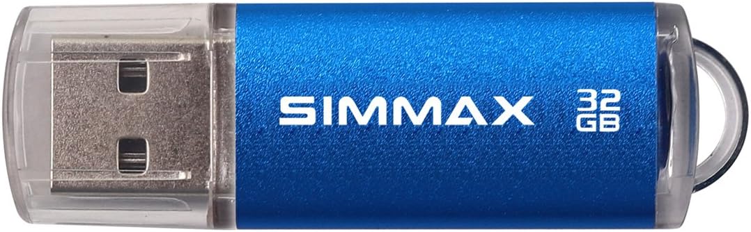 SIMMAX Flash Drive 5 Pack 32GB USB 2.0 Flash Drives Thumb Drive Memory Stick Pen Drive with Led Indicator (Blue Green Black Red Purple)