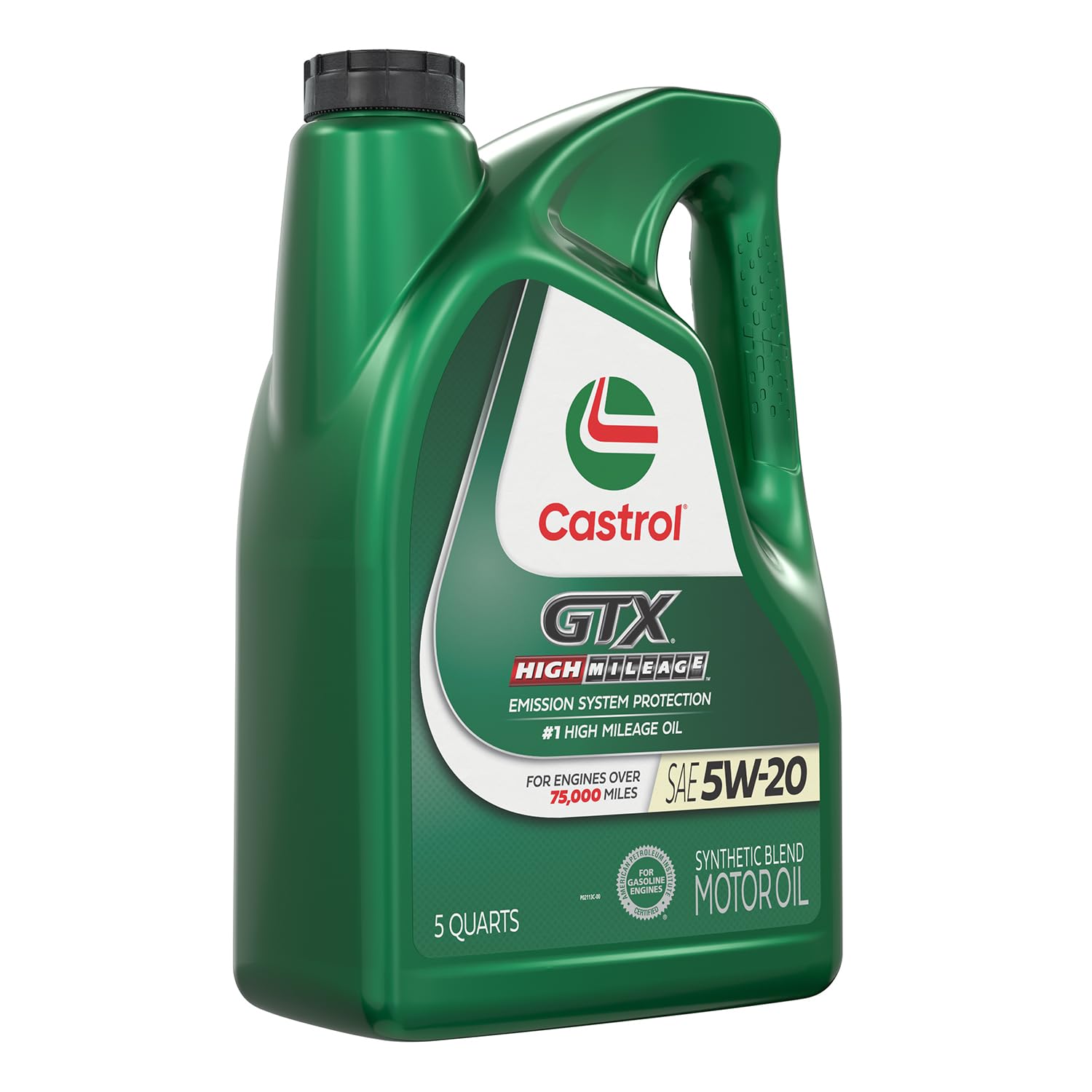 Castrol 03100-3PK GTX High Mileage 5W-20 Motor Oil - 5 Quart, (Pack of 3)