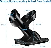 Vista 8 de Soportes para mástil de bandera de 1 pulgada con accesorios para montaje en pared de casa, diámetro interior de 1 pulgada, dos posiciones y aleación