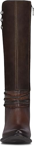 Miniatura 3 de Cuadra Botas altas para mujer en piel auténtica con cremallera marrón