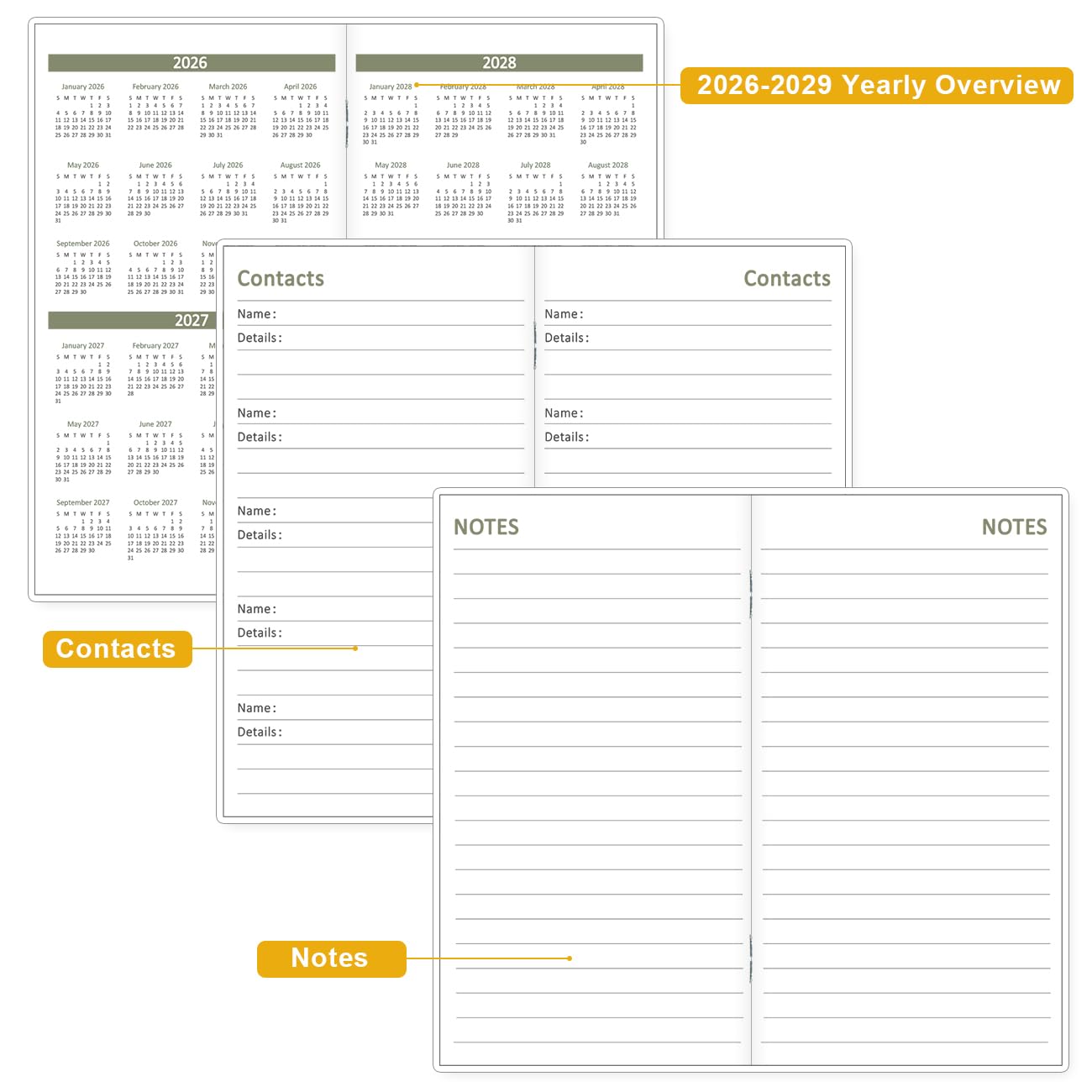 Mini-Taschenplaner 2025–2027 – Juli 2025 bis Juni 2027, 8,9 x 16,5 cm, sattelgenähter Monatskalender mit Notizseiten, kompakter Organizer für Geldbörse, Büro und Reisen, Crushed Flower