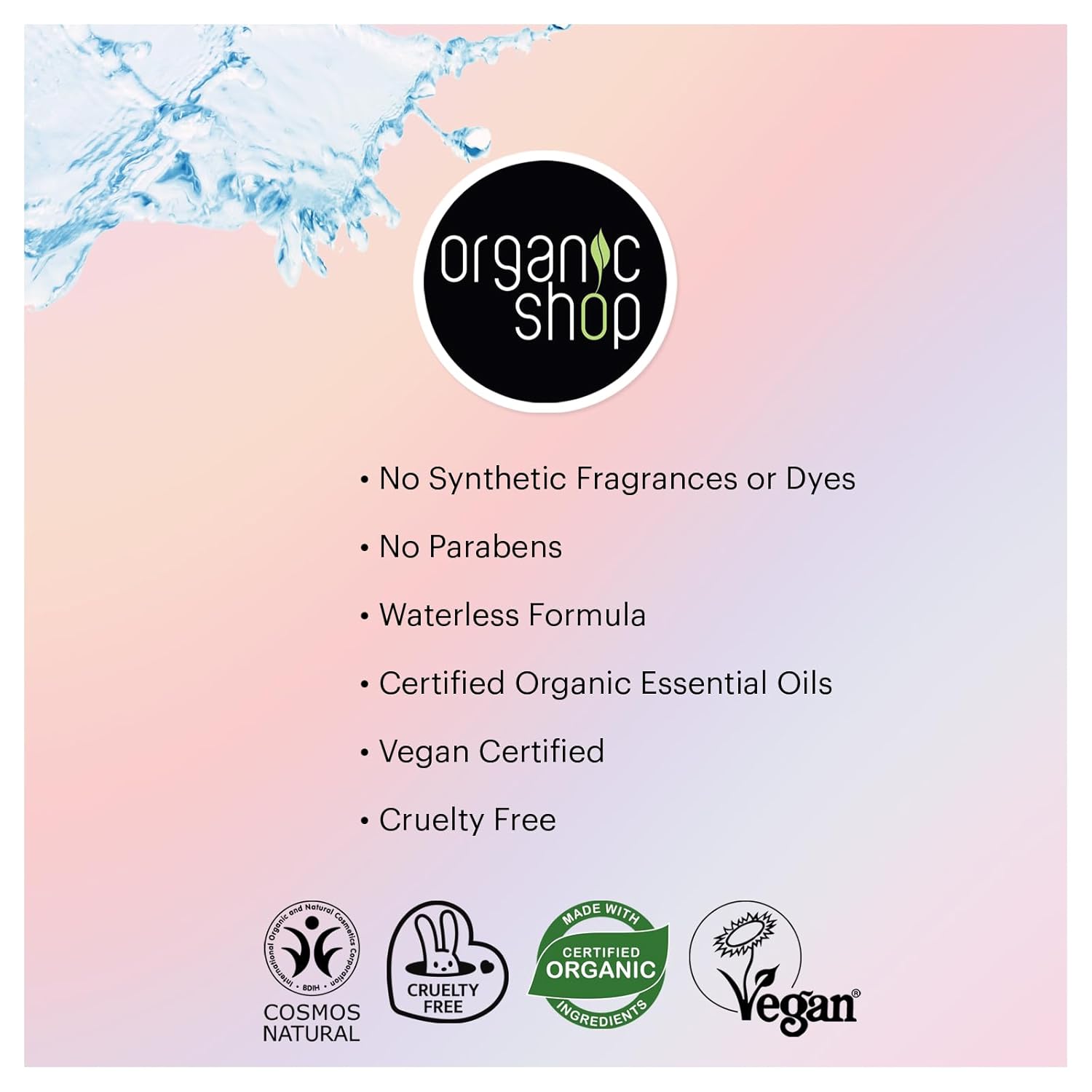Organic Shop Micellar Water with Hyaluronic Acid & Vitamin C, Pure No-Rinse, Natural Hydrating Facial Cleanser - Organic Makeup Remover, For All Skin Types, Vegan, Cruelty Free. 300 ml - Image 4