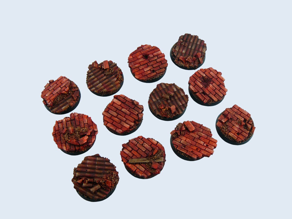 Micro Art Studio 25mm Round Old Factory Bases in Box MICRO-B01621