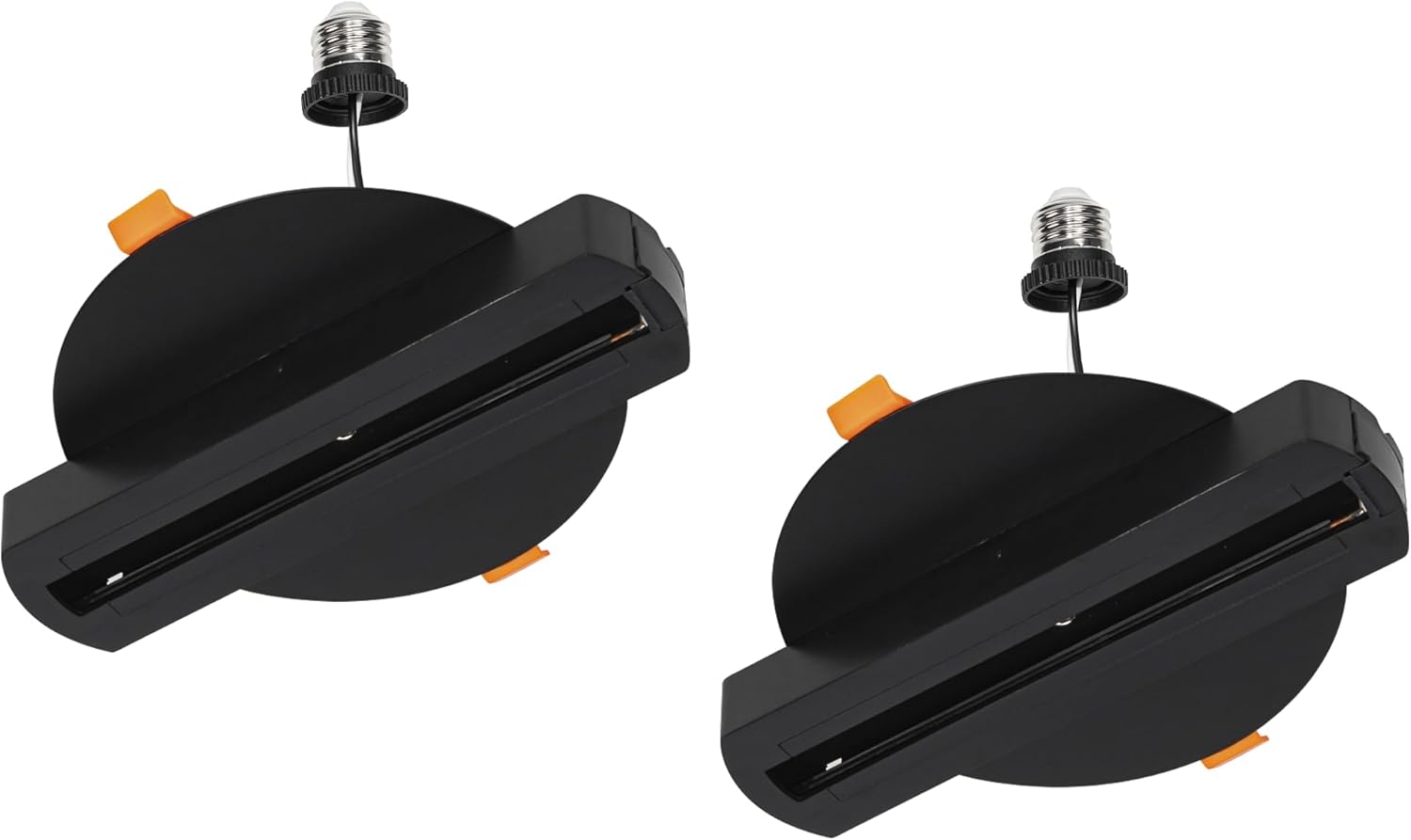 Kiven H Track Lighting Rails Kit for 4/5 inch Hole, 3-Wire-1 120V H Style Track System with End Caps,2 Pack Convert Recessed Light to Track System forTrack Light Heads Picture PJ0976
