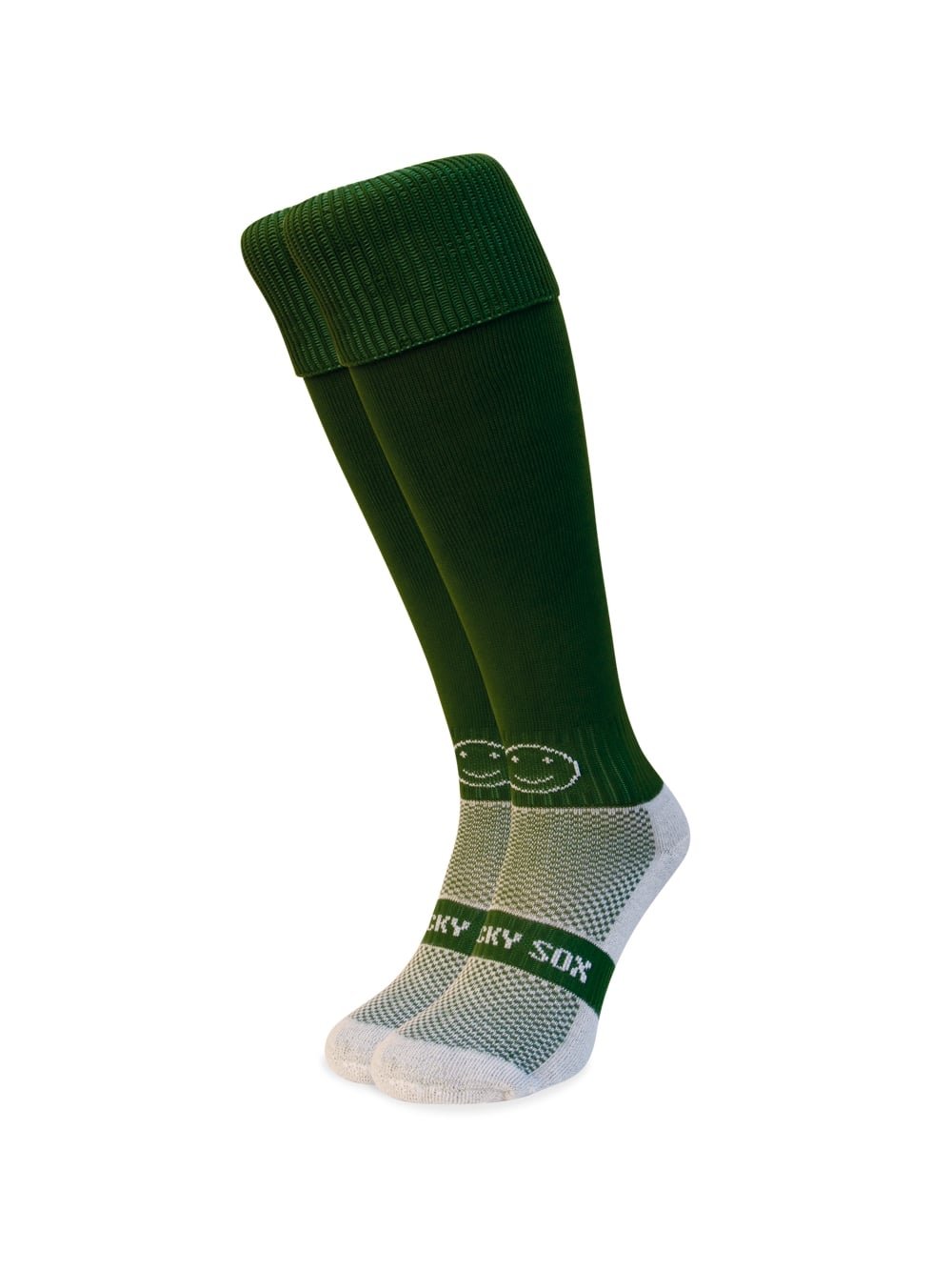 WackySox Plain Dark Green Knee Length Sport Socks