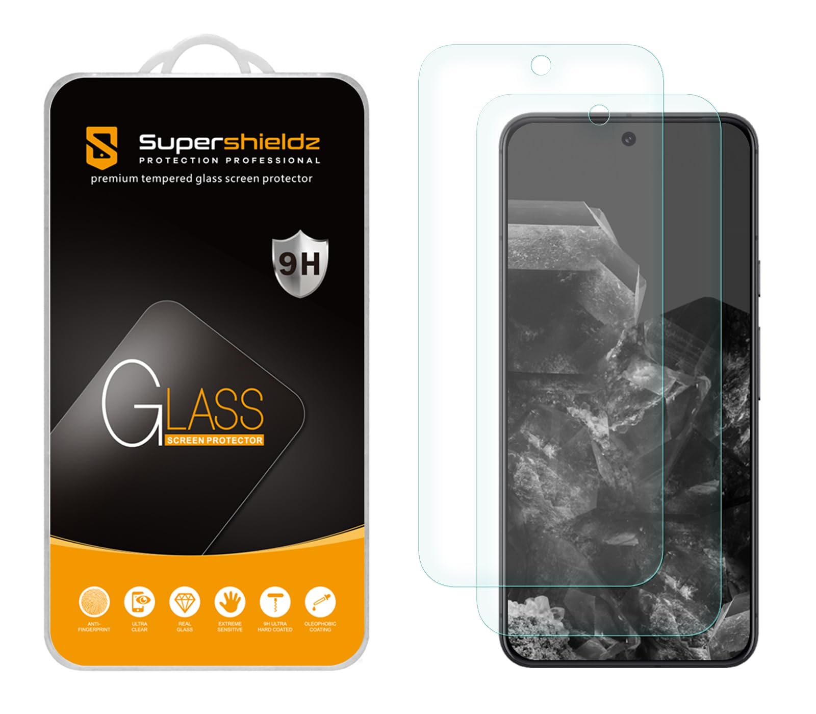Supershieldz (2 Pack) Designed for Google Pixel 10 Pro/Pixel 9 Pro Tempered Glass Screen Protector, Anti Scratch, Bubble Free