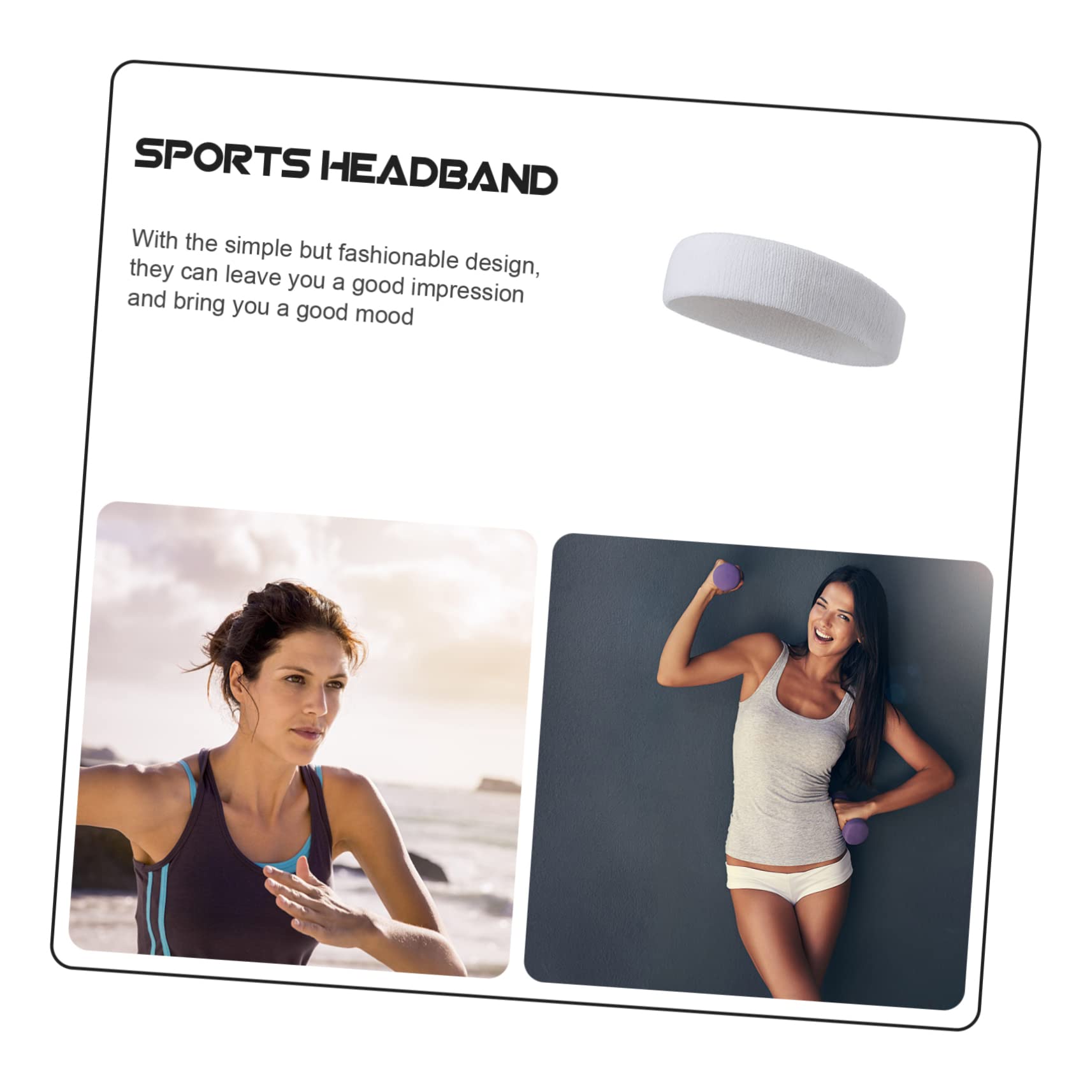 BESPORTBLE 25pezzi Fasce Elastiche Sportive Per Assorbimento Sudore Fasce Comode Per Fitness e Yoga Accessori Pratici Per Donne e Uomini