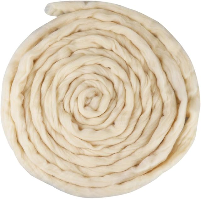 Artibetter Natural Wool Roving Felting Wool Yarn Roving Fibre Wool Yarn Roving Felt Crafts for DIY Craft Needle Felting Hand Spinning 200g (Galatea)