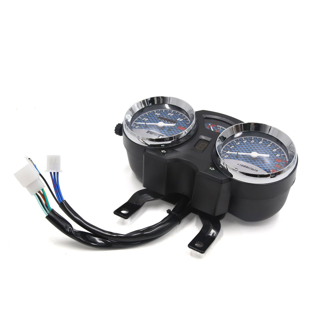 Ruilogod Motocicli scooter 0-120km / h odometro contatore tachimetro tachimetro misuratore DC 12V 3W