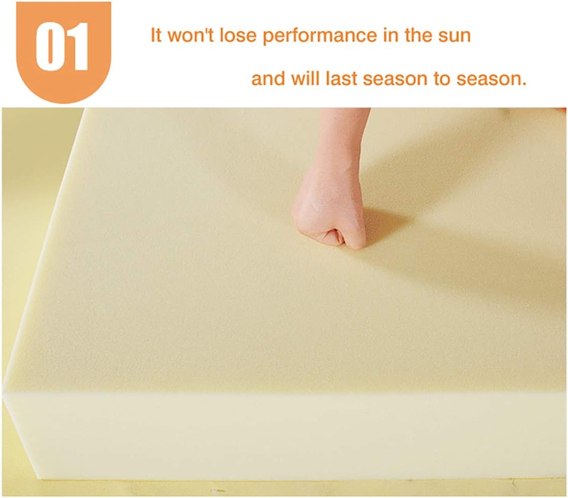 Queenbox 2cm/0.78" Thick Upholstery Foam Cushion High Density Craft Foam Seat Replacement, Sheet, Padding, 60 x 200cm/ 23.6" x 78.7"