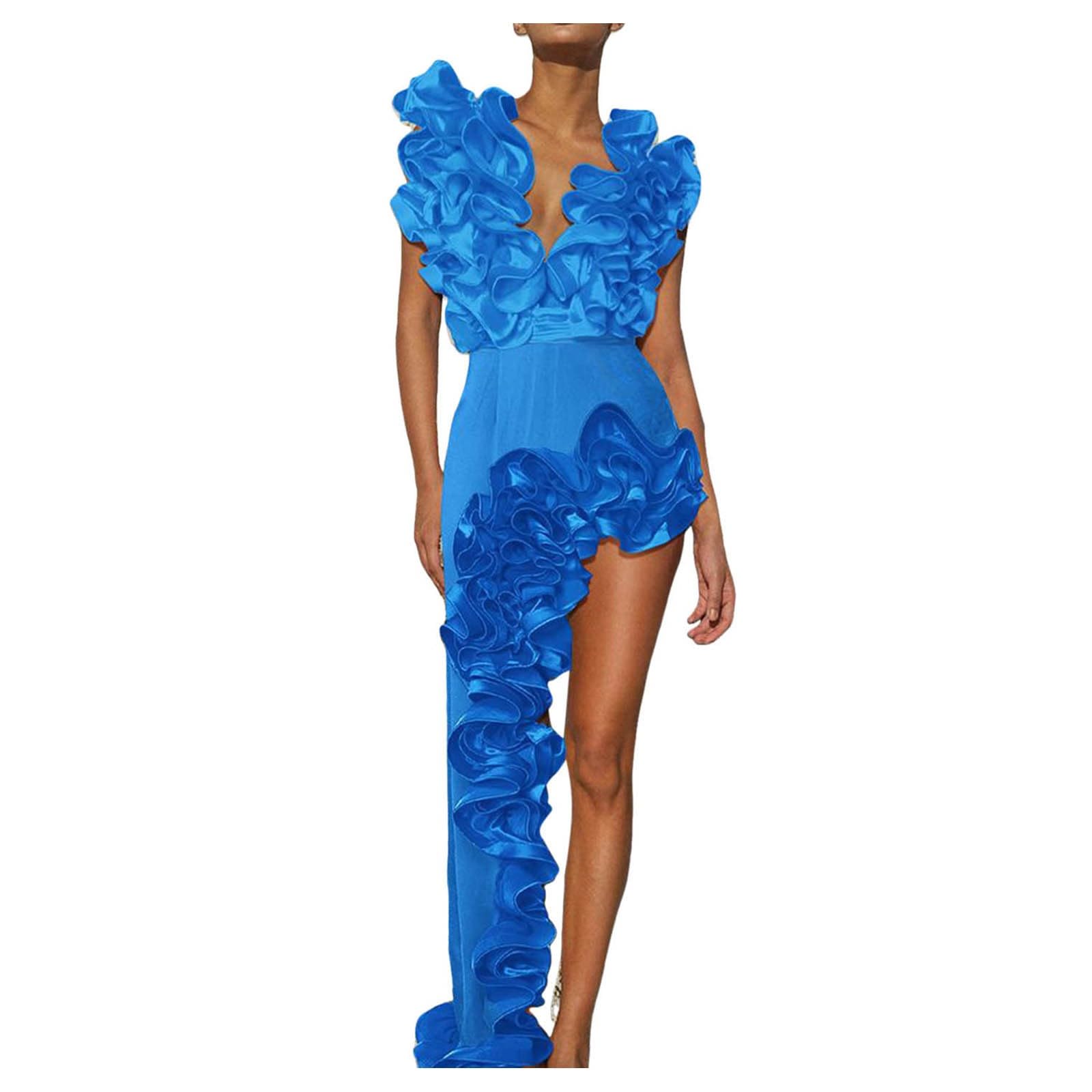 Genérico Bañador Entero Mujer, Bañador Mujer, Conjunto De Traje De Baño con Falda Irregular Y Escote En V De Encaje para Mujer