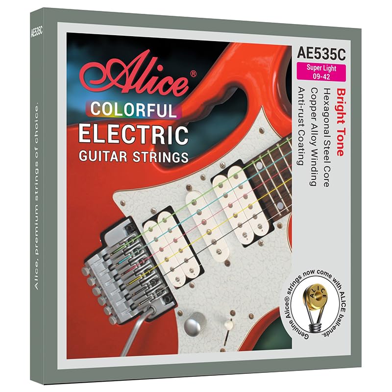 Alice AE535C Colorful Electric Guitar String Set, Plated Steel Plain String, Nickel Alloy Winding, Colorful Anti-Rust Coating-image-42