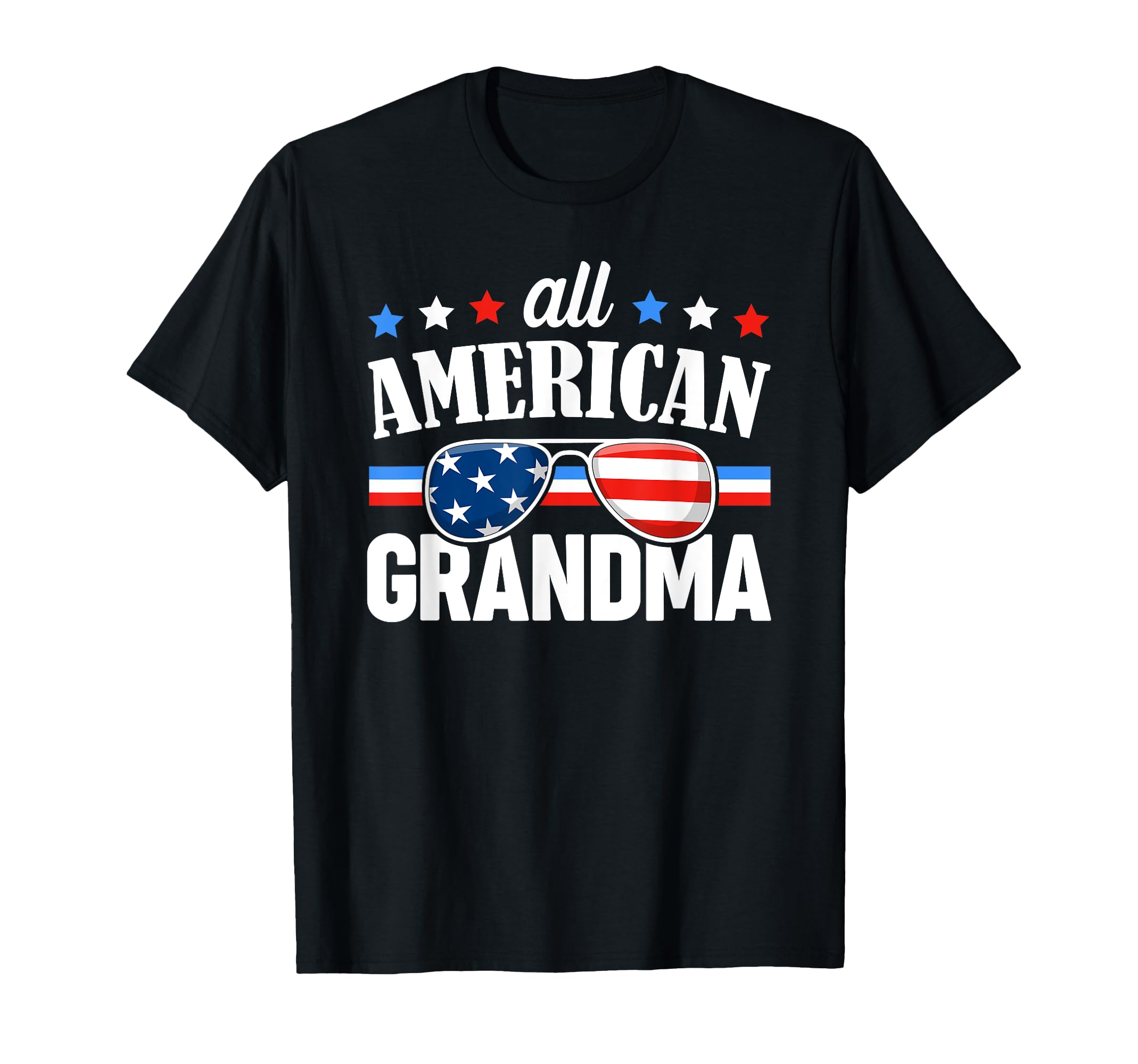 All American Grandma 4th of July USA Family Matching Outfit T-Shirt for Women Men