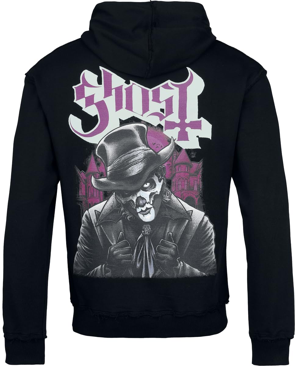 Ghost Logo Männer Kapuzenpullover schwarz/blau Band-Merch, Bands