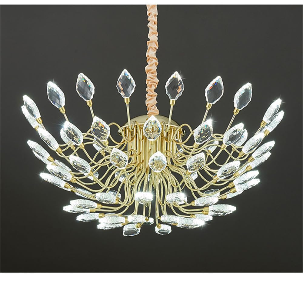 Lampadario di Lusso Contemporaneo in Cristallo con LED, Design alla Moda e Creativo per Soggiorno, Ristorante, Camera da Letto, Villa, Hotel, Salone di Bellezza, Scale, Duplex (C D